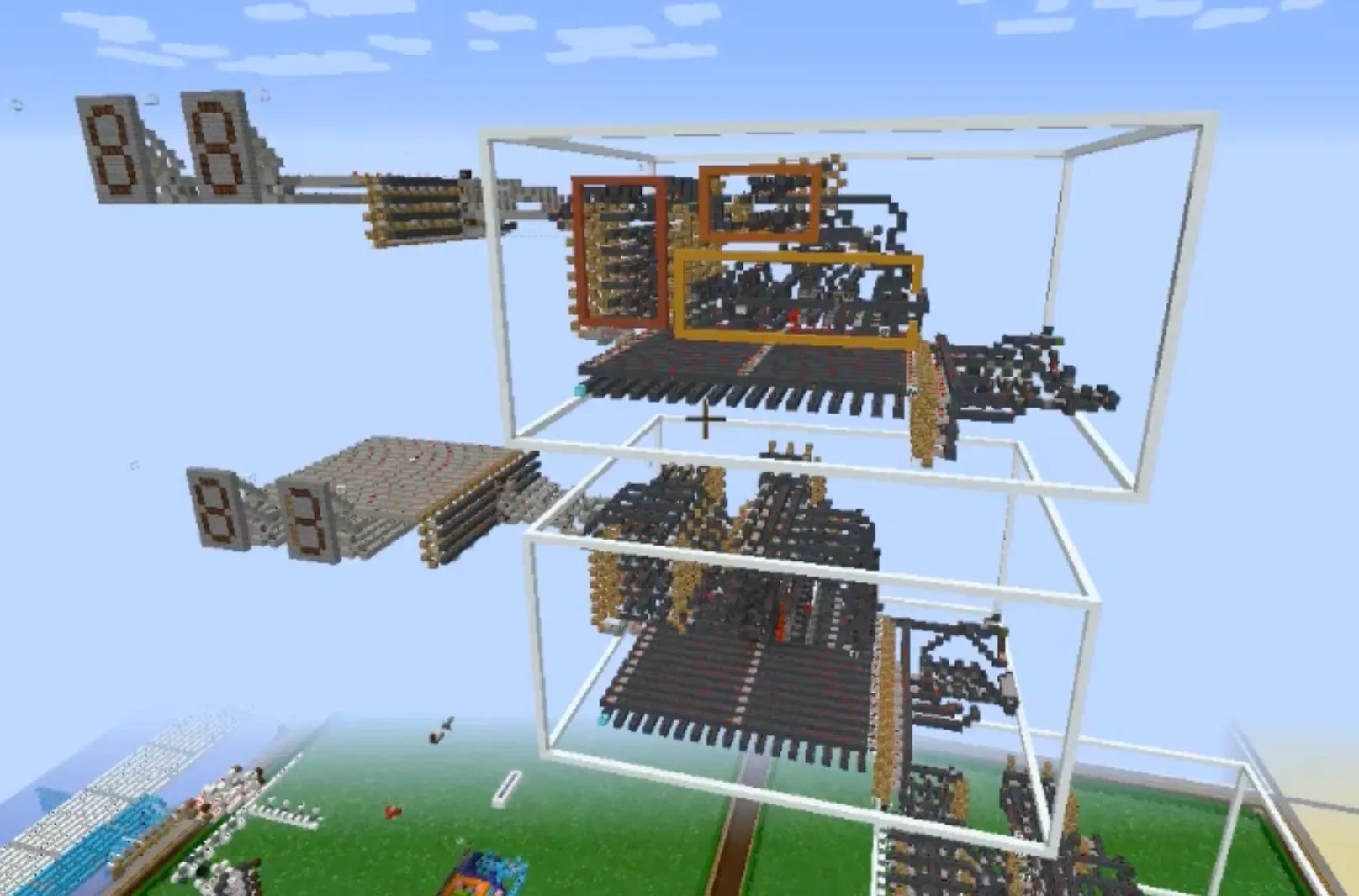 A 4 bit computer I built in Minecraft