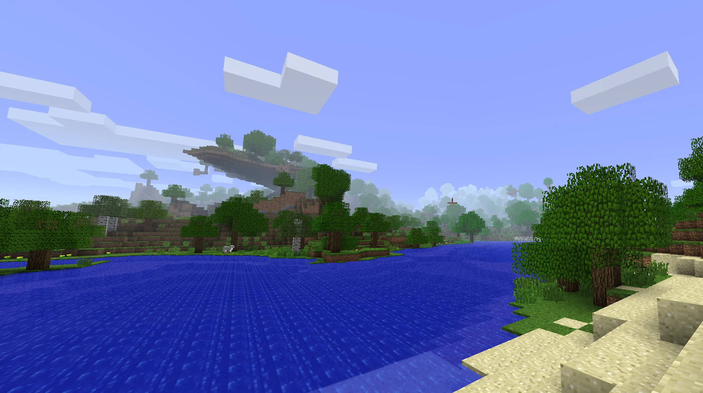 Beta terrain generation with an overhanging cliff